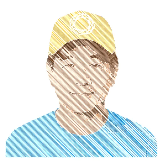 Photo turned into plottable line art with GD Studio — large square document 24