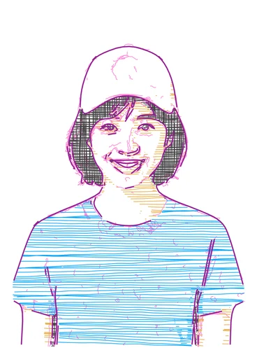 Photo turned into plottable line art with GD Studio — portrait A4 document 22