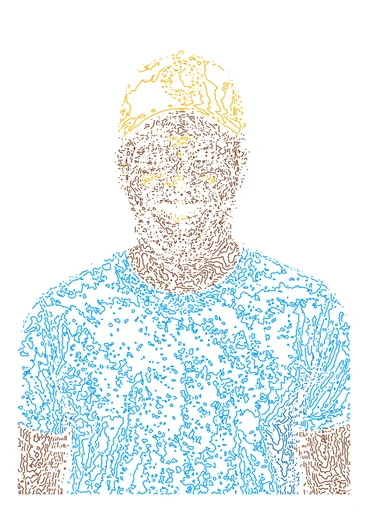 Photo turned into plottable line art with GD Studio — portrait A4 document 23