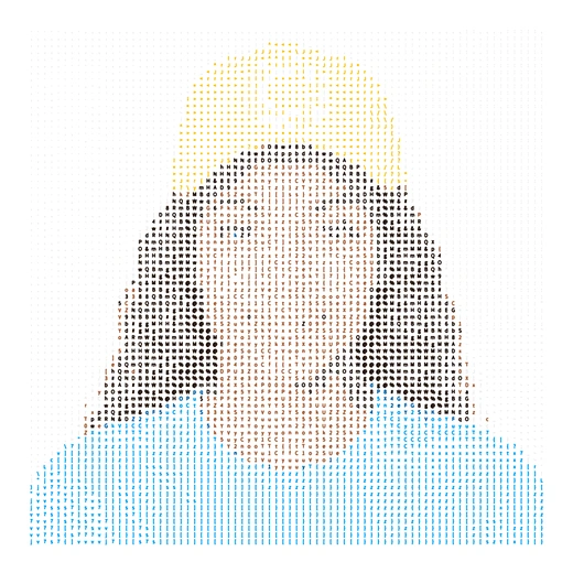 Photo turned into plottable line art with GD Studio — small square document 23