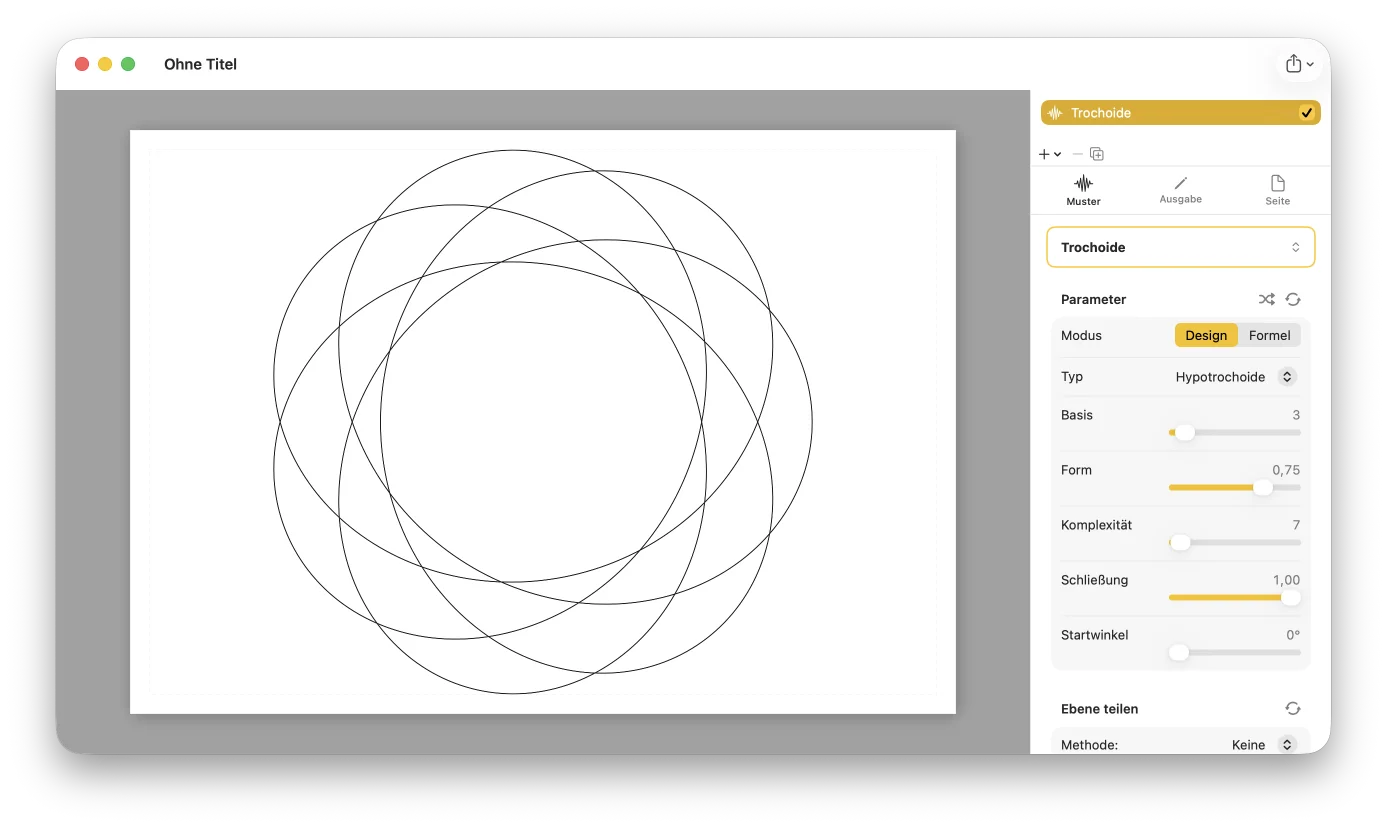 GD Studio Inspector Pattern-Tab mit aktualisierender Leinwand