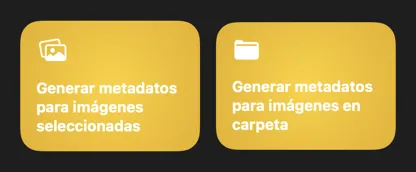 Integración de VisionTagger con Atajos mostrando acciones de automatización