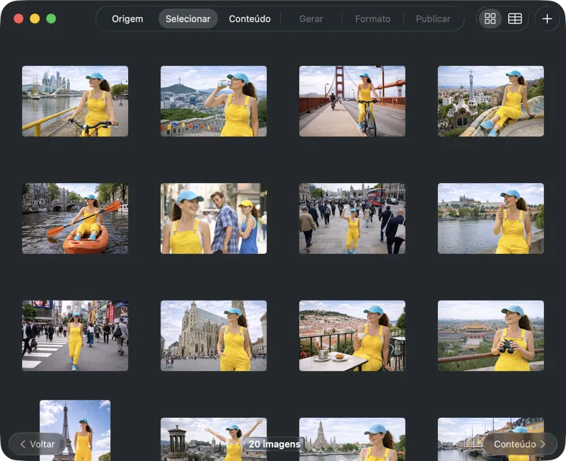 Selecionar imagens para processar