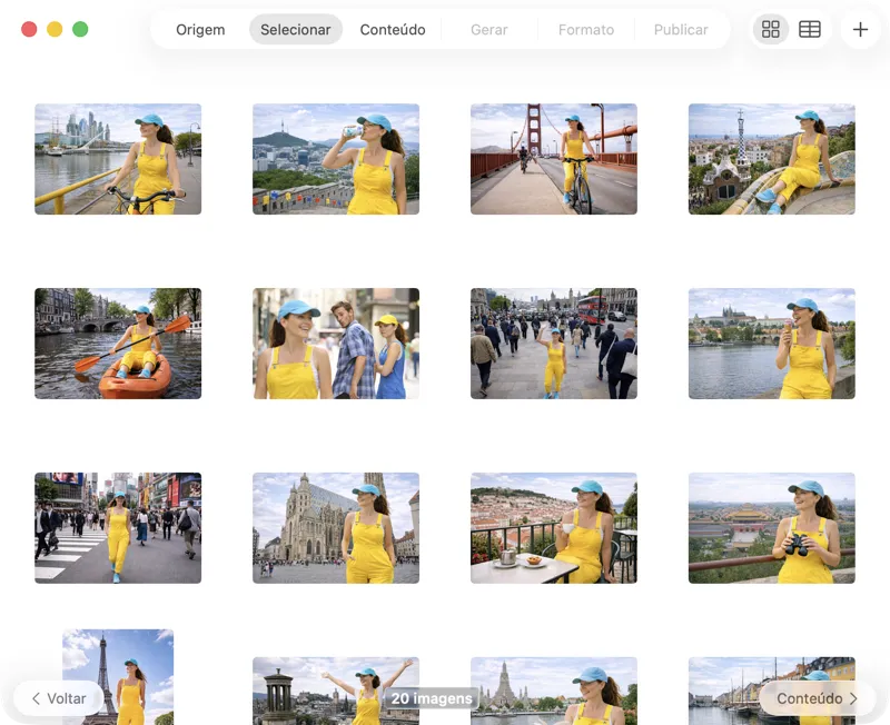 Selecionar imagens para processar